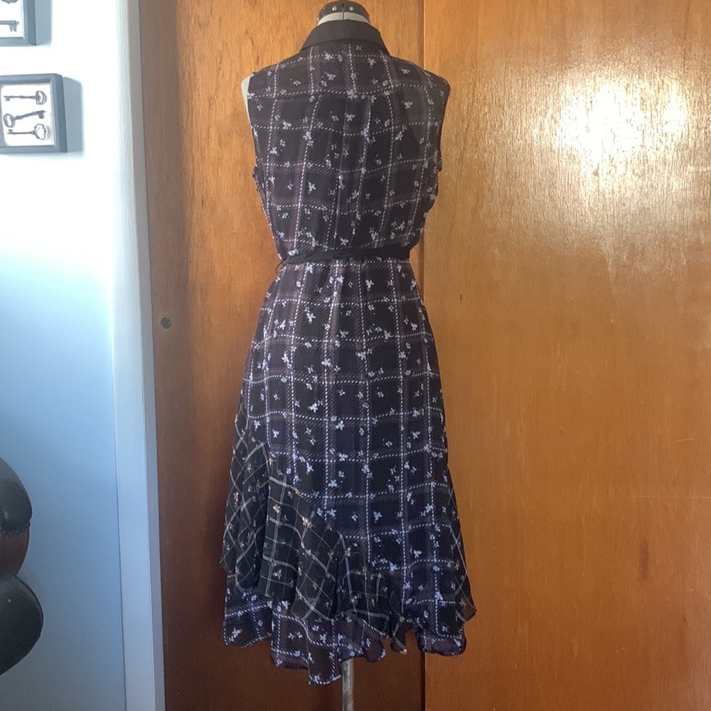 Simply Vera Wang hi-lo floral plaid dress M - Picture 7 of 13